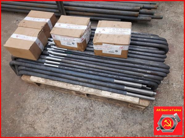 Анкерная шпилька м24х800 сталь 09г2с к болту фундаментному ГОСТ 24379.              1-80 — фото 3